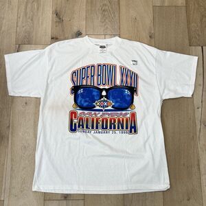 Vintage White 1998 Super Bowl XXXII 32 San Diego Shirt Sz 2XL Broncos Vs Packers